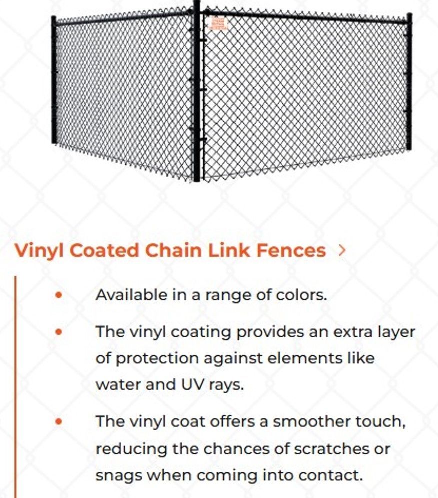 metal fence - Vinyl Coated Chain Link Fence style