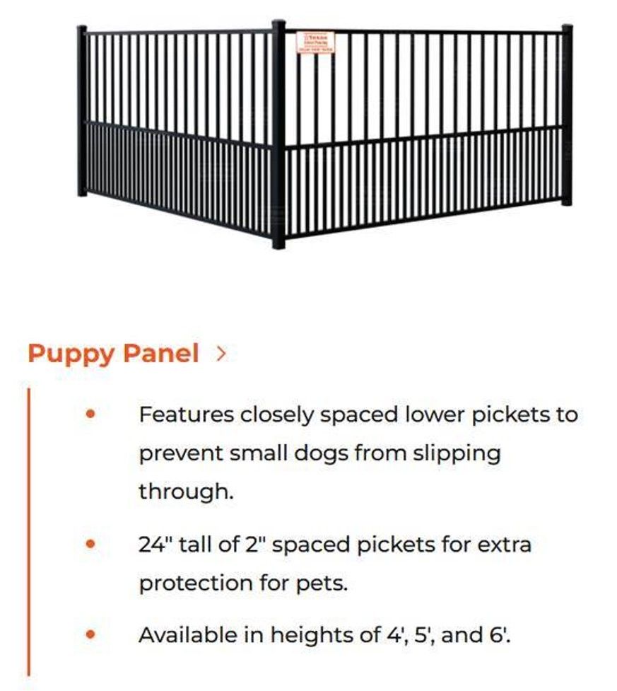 metal fence - Puppy Panel style