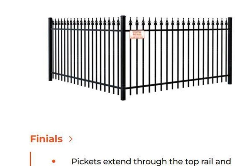 metal fence - Finials style