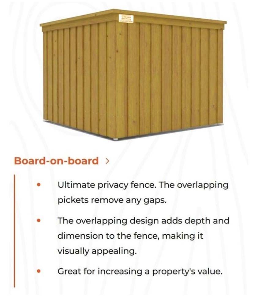 privacy fence - board-on-board style