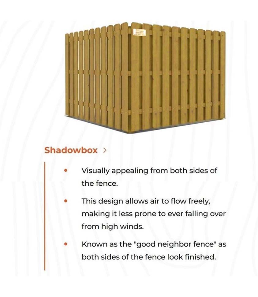 privacy fence - Shadowbox style